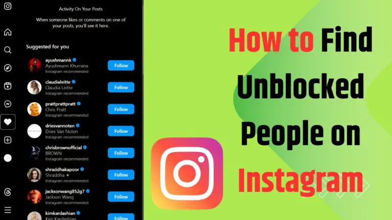 Find Unblocked People on Instagram