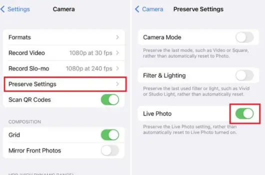 Best Camera Setting For Iphone